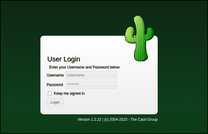 Cacti-login